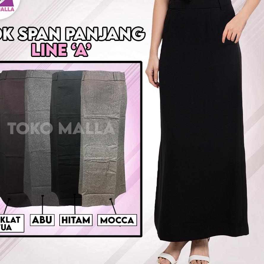 Jual Rok Wanita Span Kantor Rok Span Panjang Line A Rok Kerja Polos S 4l Standar Jumbo Rok A 