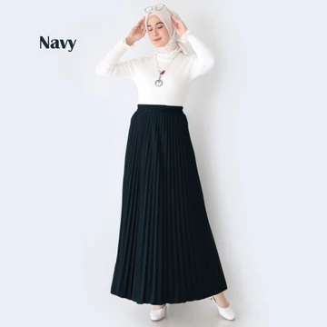 Rok Plisket Wanita Bahan Hyget Premium Lentur