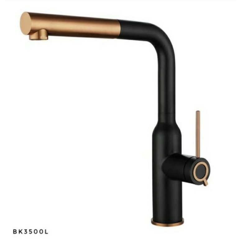 Jual Keran Kitchen Sink Panas Dingin Black Gold & Kran Sink Black n