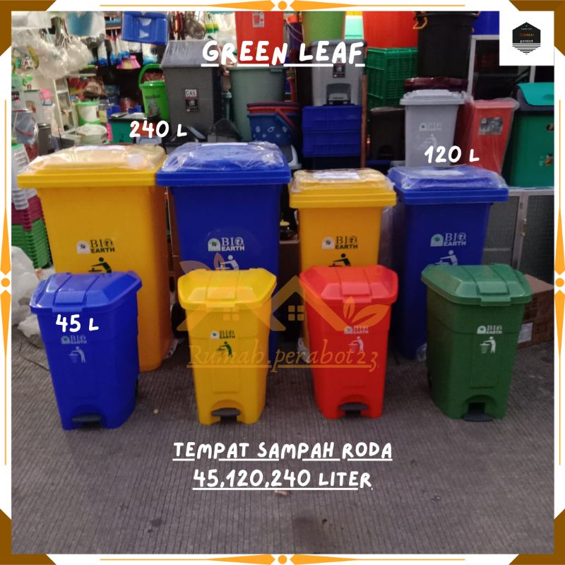 Jual Green Leaf Tempat Sampah Roda Ukuran 100 120 240 Liter Bio Earth