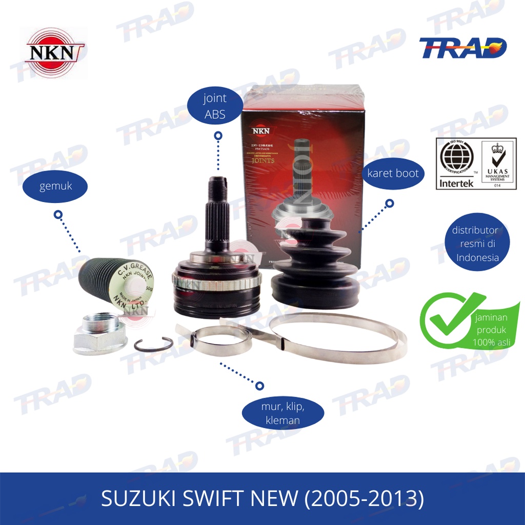 Jual CV Joint As Roda Luar Kanan Kiri NKN JAPAN Suzuki Swift New ABS