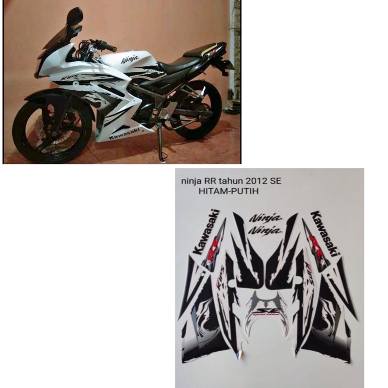 Jual STIKER STRIPING LIS BODY MOTOR KAWASAKI NINJA RR 2012 SE PUTIH ...