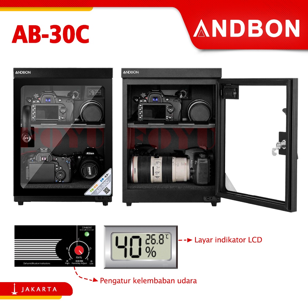 Jual Andbon Ab C Electric Dry Cabinet Liter Packing Kayu Shopee Indonesia