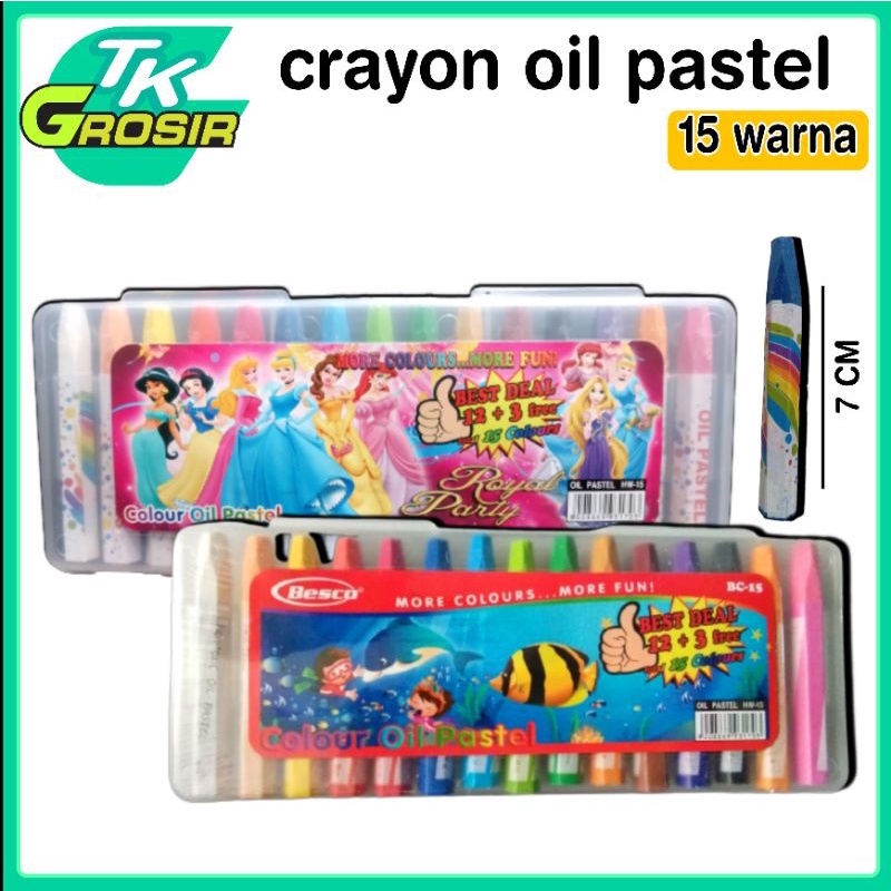 Jual crayon warna/krayon 15 warna/crayon oil paste 15 warna | Shopee