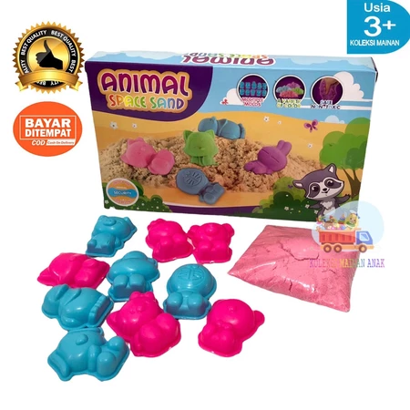 Animal Space Sand SH151 mainan pasir tema kebun binatang