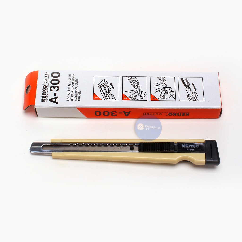Jual KENKO - Cutter Auto Lock A300 Varian Cutter Kecil - Pcs | Shopee ...