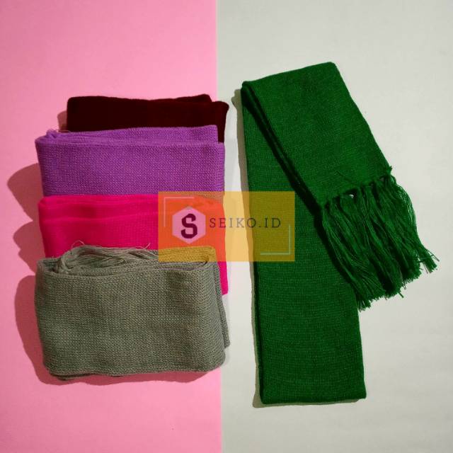 Jual syal rajut polos scarf pashminas panjang | Shopee Indonesia