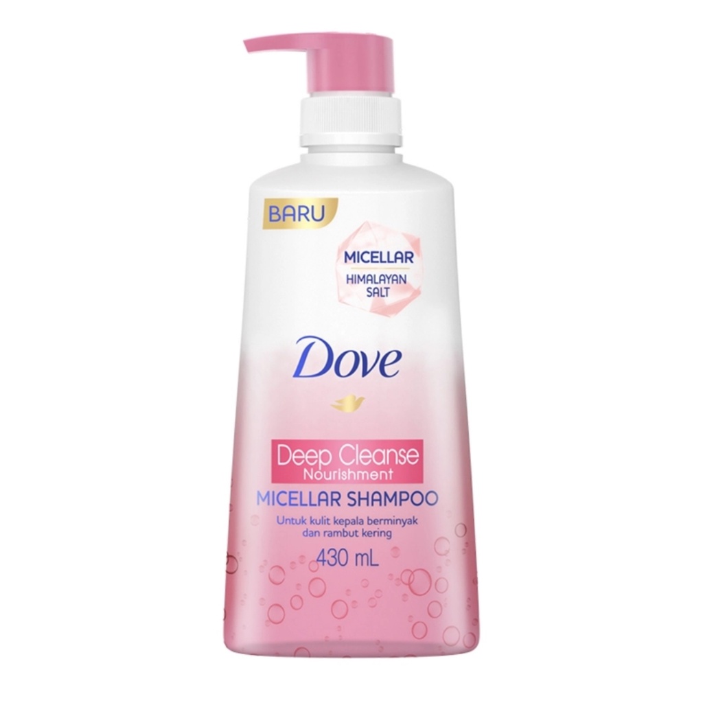 Jual DOVE Micellar Shampoo Deep Cleanse Perawatan Rambut Kering 430