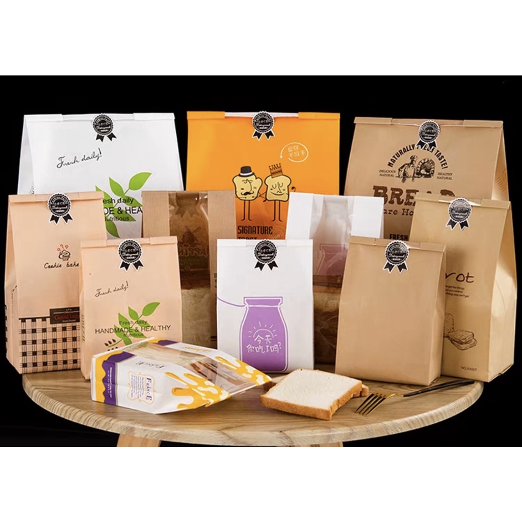Jual BBT sudah tersedia twist Kantong kertas roti tawar french bread ...