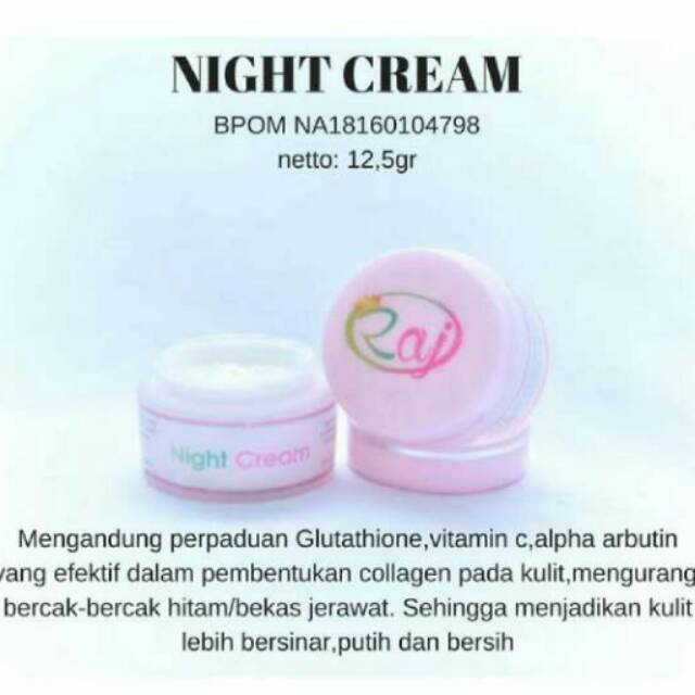 Jual RAJ ( CREAM MALAM ) | Shopee Indonesia