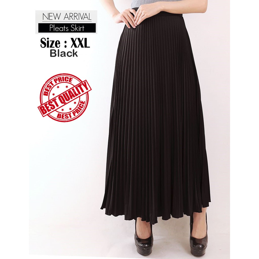 Jual Rok Plisket Rok Plisket Payung Size Xxl Jumbo Shopee Indonesia 7958