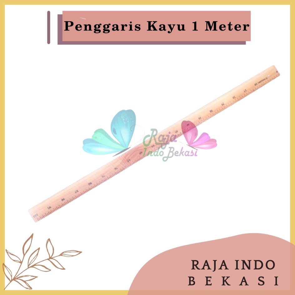 Jual Penggaris Kayu Cm Penggaris Mistar Meter Penggaris Kayu Tebal Papan Tulis Panjang