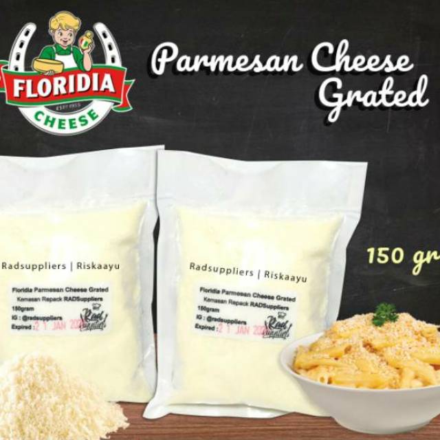 Jual Floridia Cheese Parmesan Grated 150gram, Keju Parmesan Kualitas