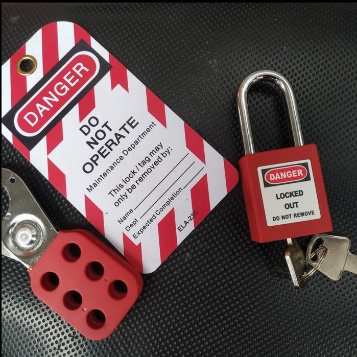 Jual Tape | Lockout Tagout Kit With Hasps, Loto Tags, Red Safety ...