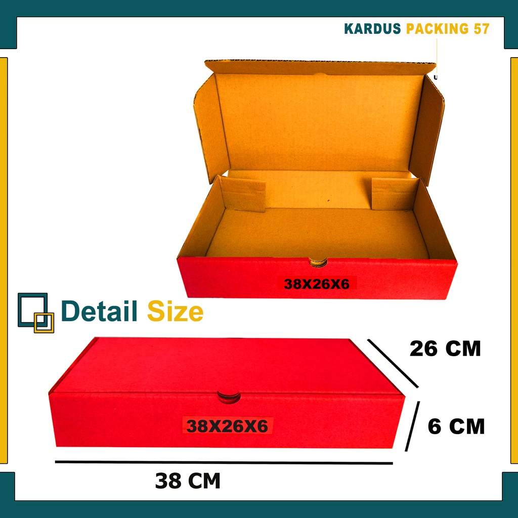 Jual Box 38x26x6 Cm Merah / Box Hampers / Kardus Serbaguna | Shopee ...