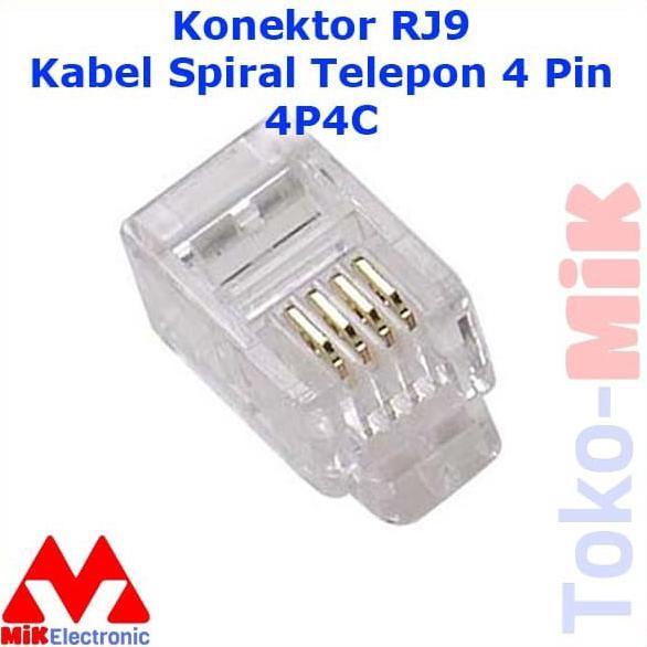Jual RJ9 4P4C telephone handset 4p audio Konektor Telepone kabel RJ-9 ...