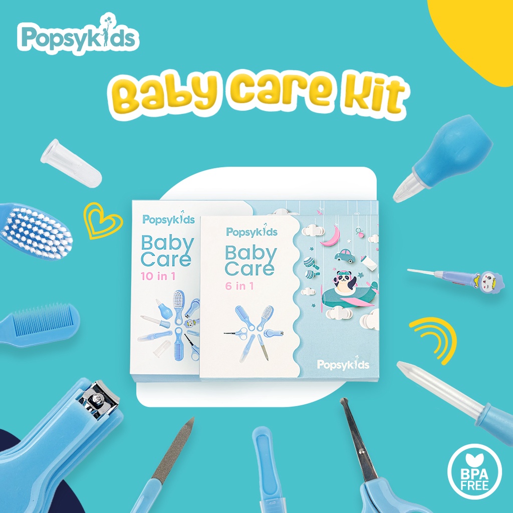 Jual PopsyKids Baby Care Kit 10in1 / 6in1 Baby Gift Set Grooming Kit