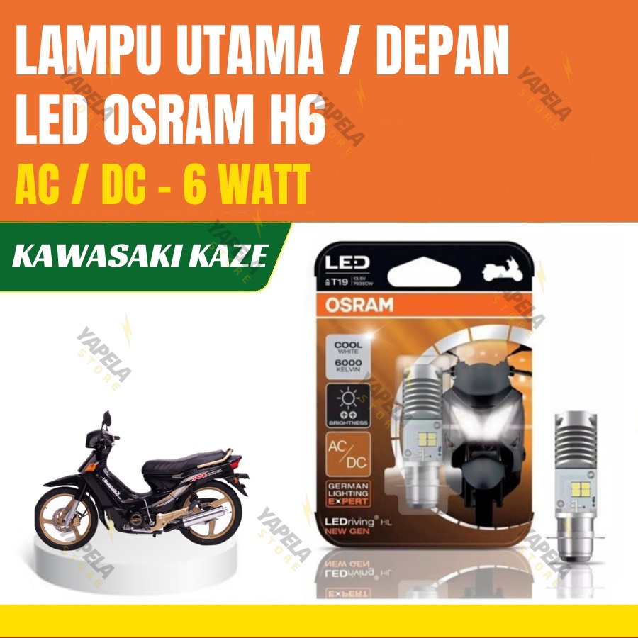 Jual Lampu Depan Led Motor Kawasaki Kaze-r Osram Original H6-t19 