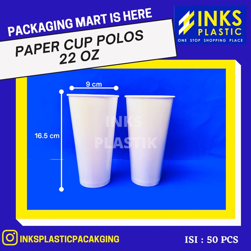 Jual PAPER CUP 22 OZ ( 50 PCS ) | Shopee Indonesia