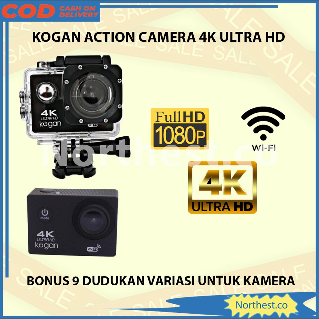 Jual Sports Action Camera Kogan 4K Ultra Full HD DV WiFi Waterproof