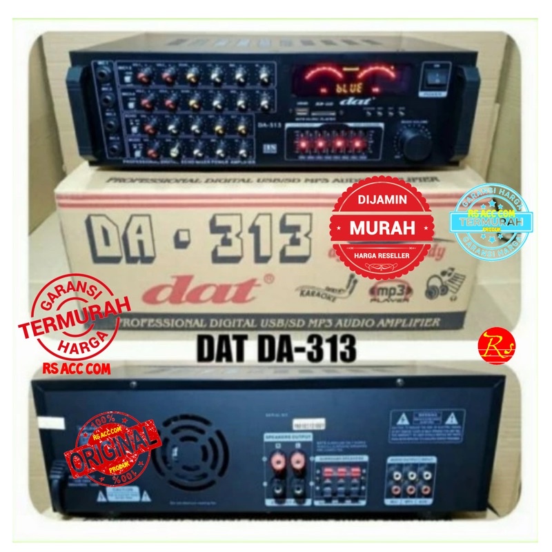 Jual Power Mixer Amplifier DAT 313 4 Channel Bluetooth Garansi 1 Tahun ...
