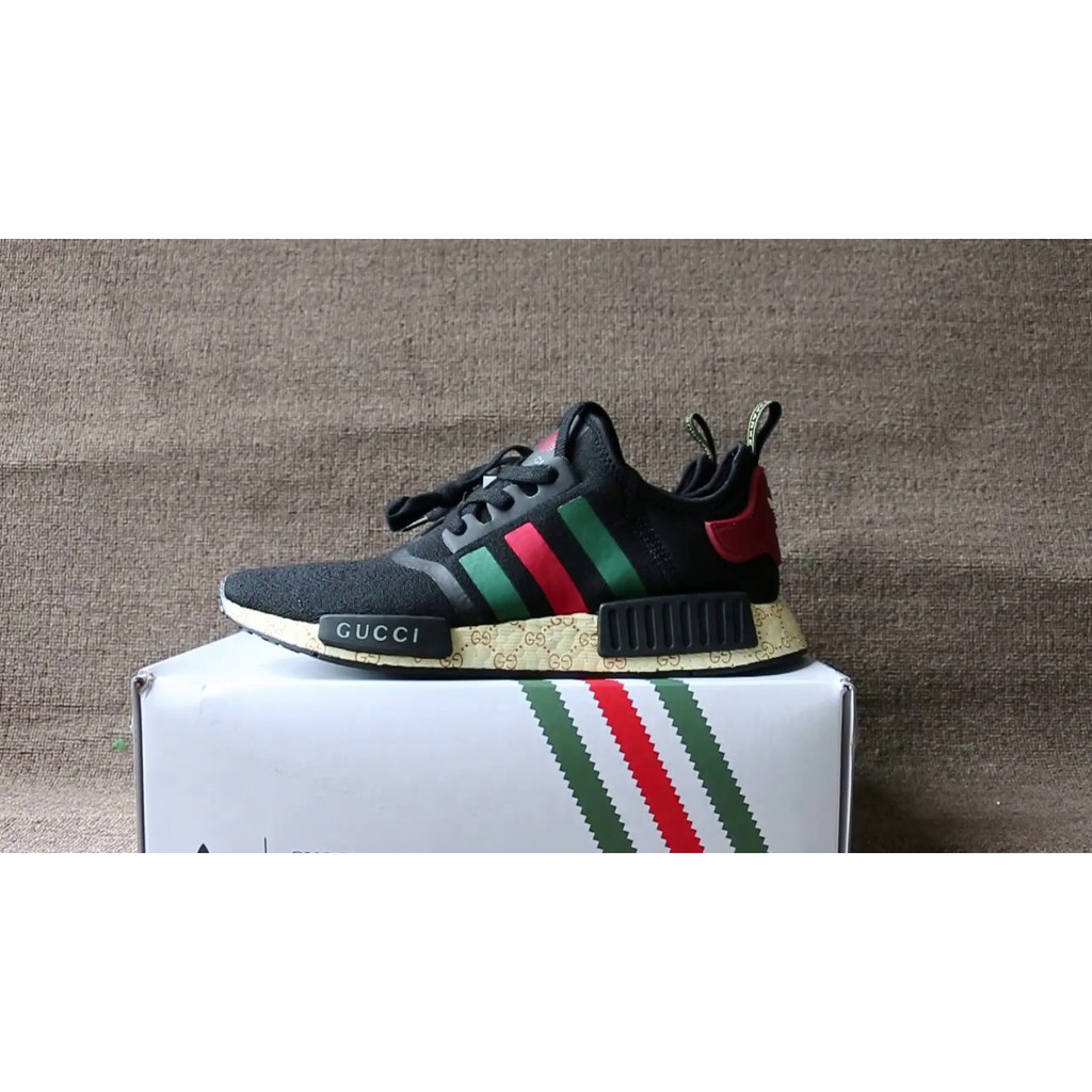 Jual ADIDAS NMD R1 Boost x Gucci Black High Premium Original Sepatu Shoes |  Shopee Indonesia