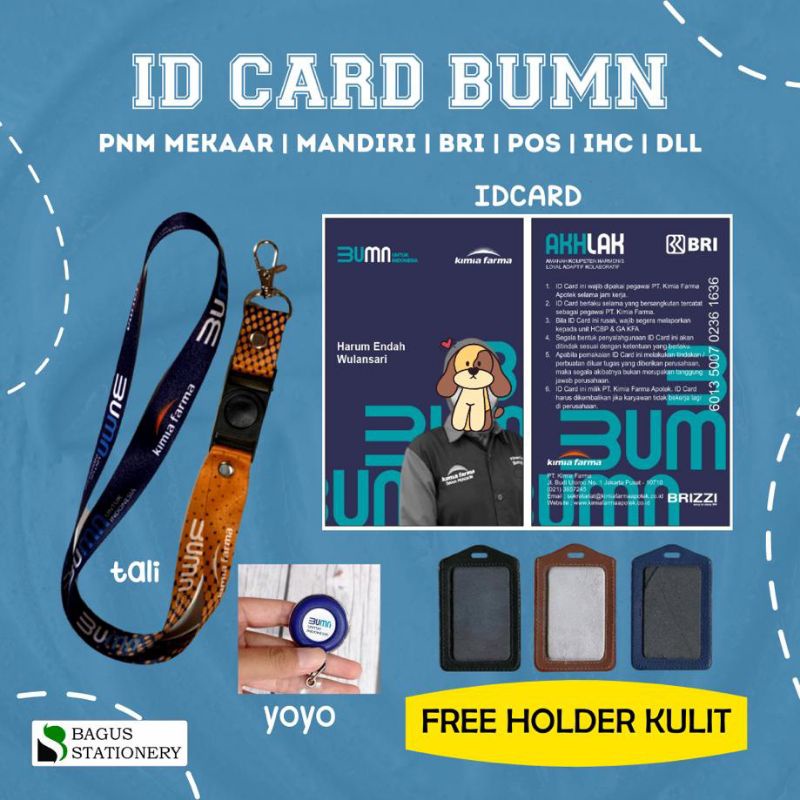 Jual CETAK ID CARD BUMN SATUAN CUSTOM PVC | Shopee Indonesia