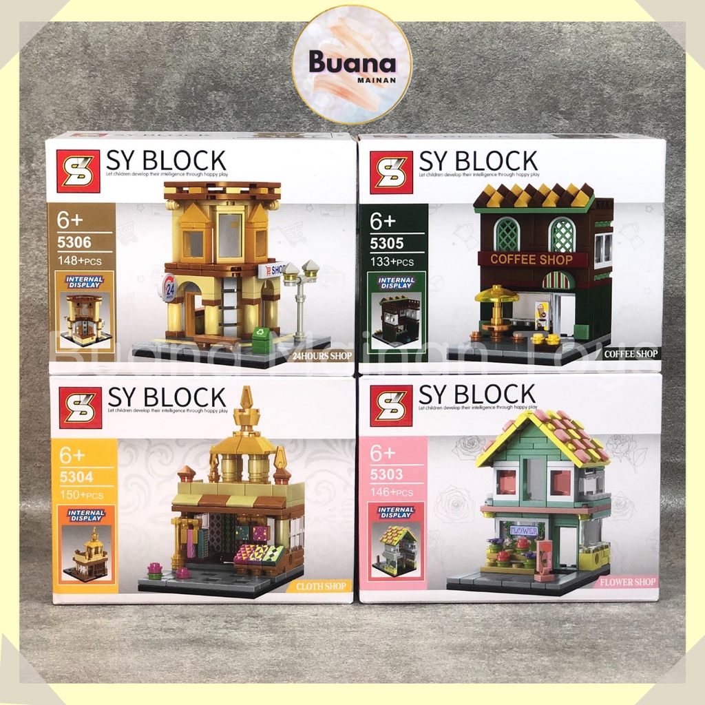 Jual BRICK SY BLOCK MINIATUR SHOP BUILDING MAINAN BRICKS EDUKASI ANAK ...