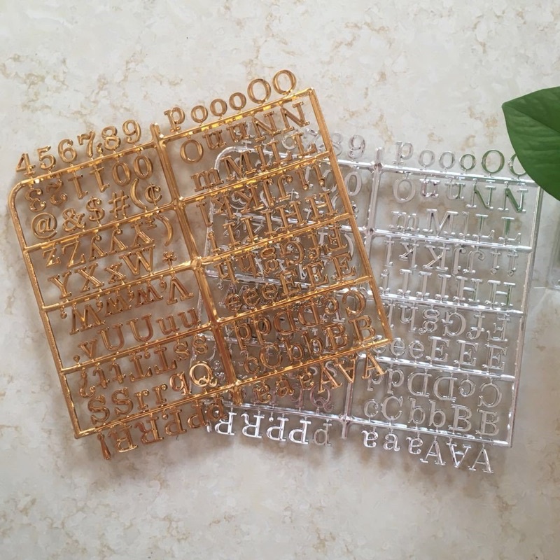 Jual Tulisan Dan Emoji Letter Board Gold Rosegold Silver | Shopee Indonesia