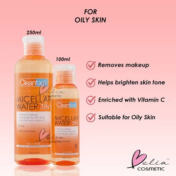 ❤ BELIA ❤ CLEAN FACE Micellar Water 100 Ml 250 Ml Micellar Water By Purbasari Pembersih Makeup