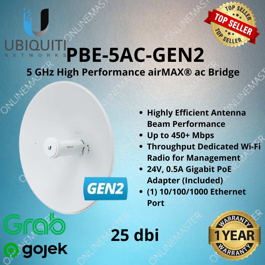 Jual Ubiquity Powerbeam 5AC Gen2 PBE-5AC-GEN2 | Shopee Indonesia