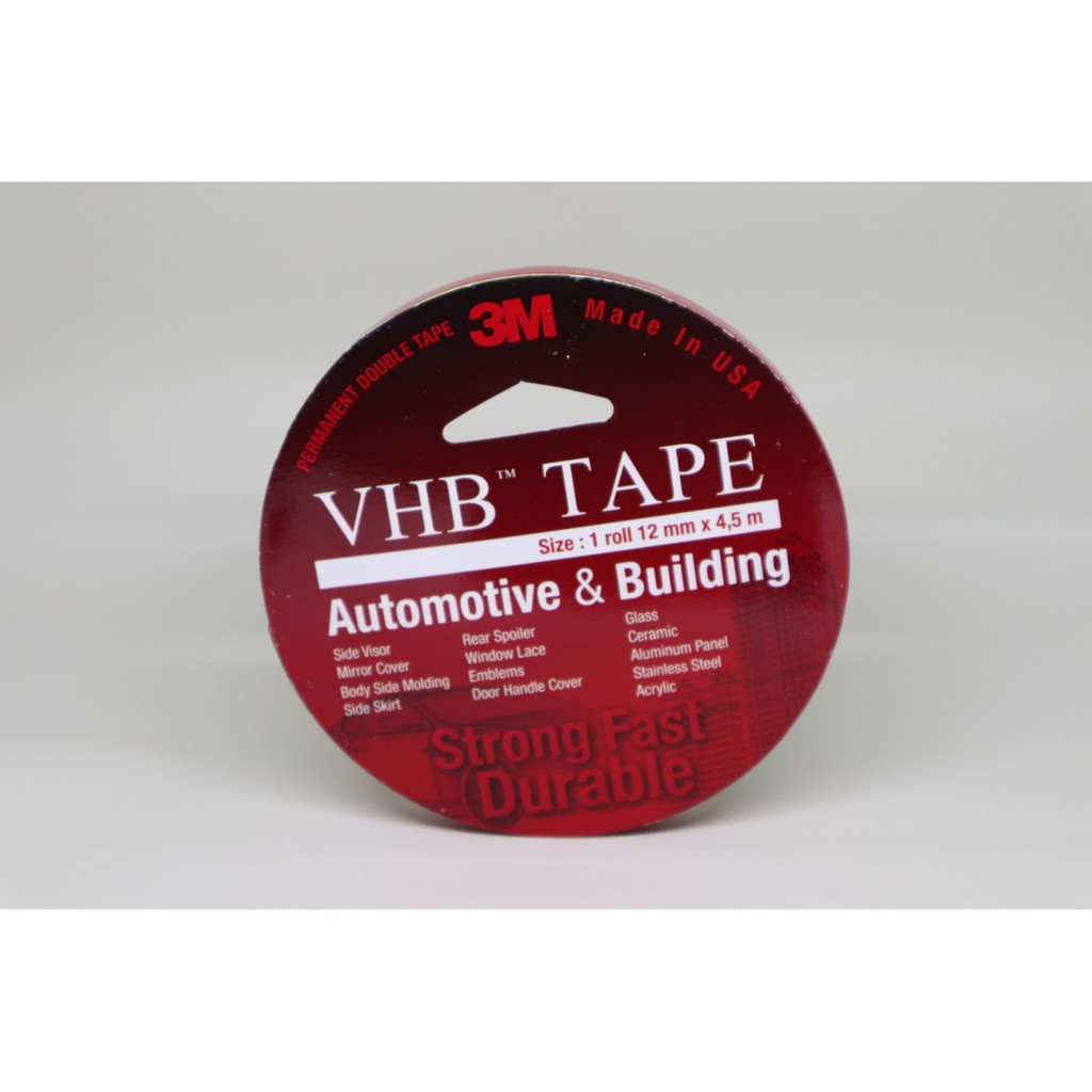 Jual Double Tape 3M VHB 12 mm x 4,5 m ORIGINAL / DOUBLE FOAM TAPE