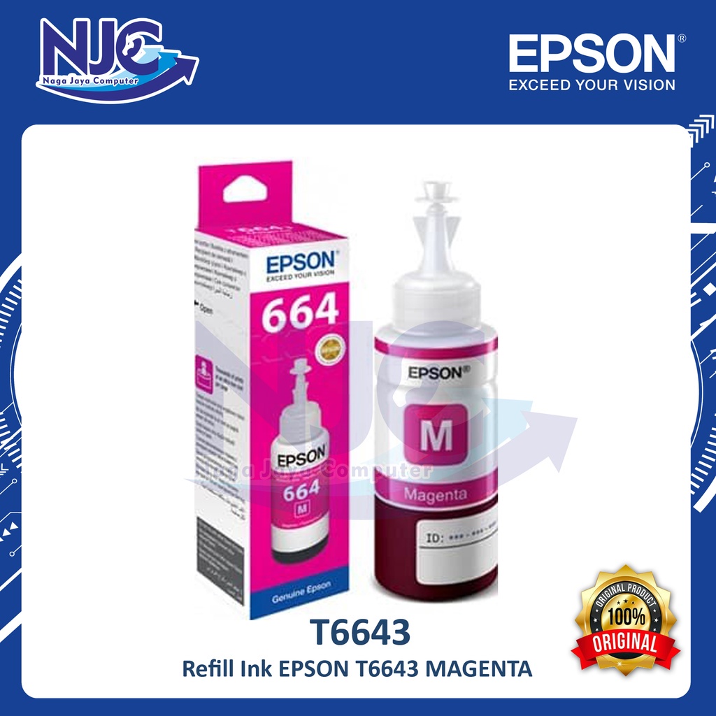 Jual Tinta Epson T6641 Black 70ml Original Shopee Indonesia 5778