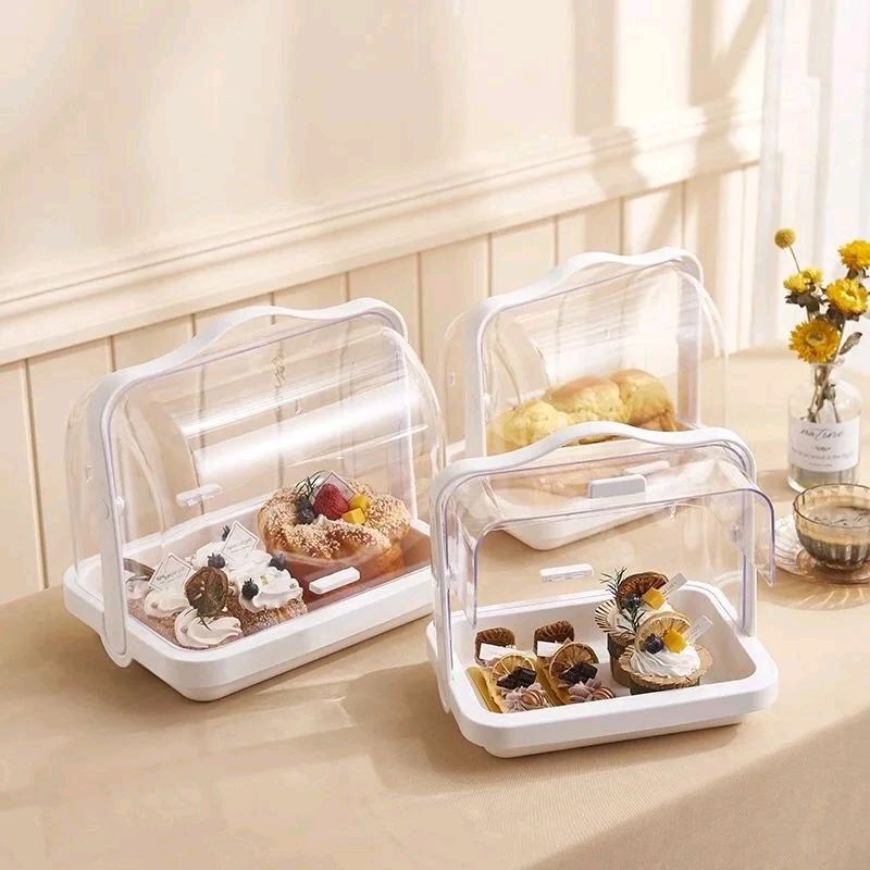 Jual box roti transparan/box aesthetic serbaguna | Shopee Indonesia