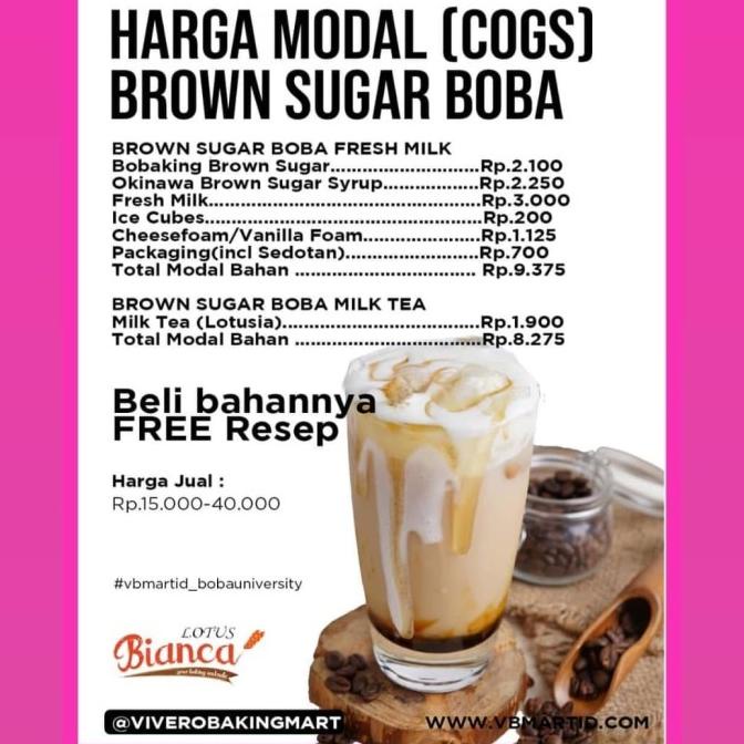Jual Paket Brown Sugar Boba Milk/Milk Tea Rp.250.000 | Shopee Indonesia
