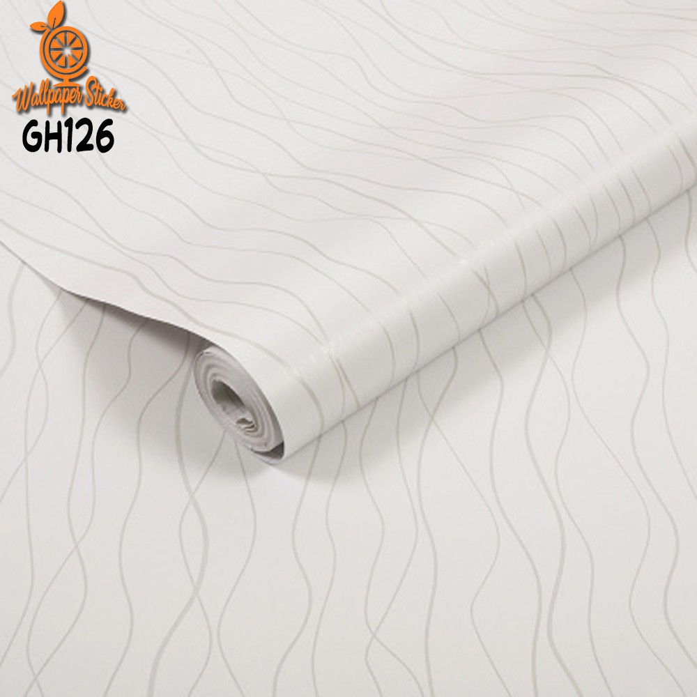 Jual 126 VERTIKAL PUTIH wallpaper sticker dinding 45CMX10M WALLSTICKER