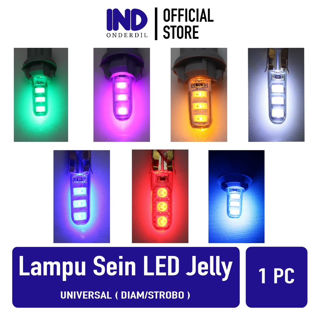 Jual IND Onderdil Lampu Variasi LED Jelly 6 Titik LED T10-T 10 Diam ...