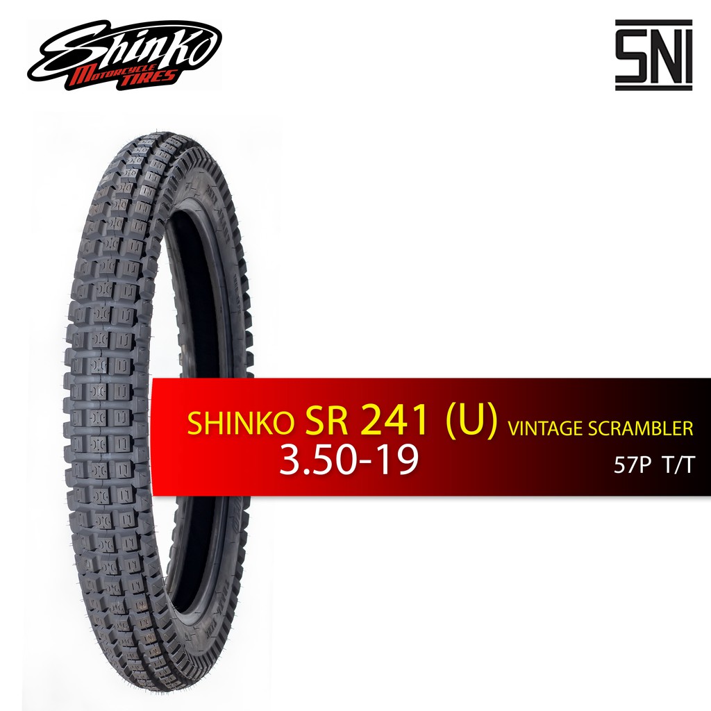 Shinko SR241 Tire & Tube Set – 2.75-21 Front & 3.50-18 Rear, Honda XL/DT 1974-1981
