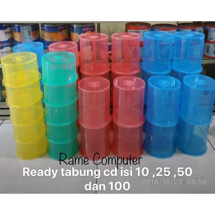Jual TABUNG CD/DVD ISI 10/25/50/100 TABUNG CD WARNA RANDOM | Shopee ...