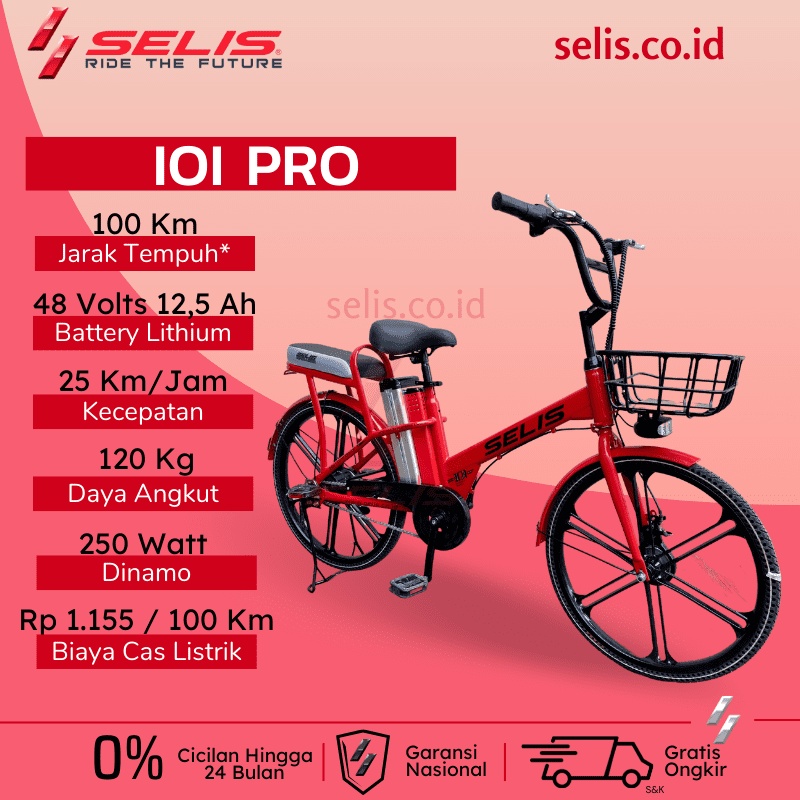 Jual Sepeda Listrik Selis Tipe IOI – Pro | Shopee Indonesia