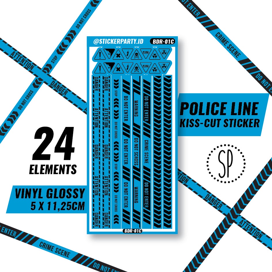 Jual [Sticker Party] Stiker Garis Polisi Kuning Kpop Deco Photocard ...