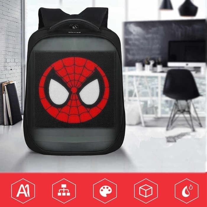 Jual Smart LED Wifi Advertising Backpack Wireless - Tas LED Control ...