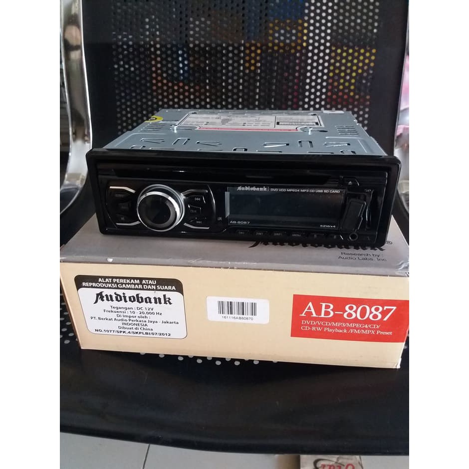 Jual DVD MOBIL SINGLE DIN TAPE MOBIL AUDIOBANK (ORIGINAL ASLI) | Shopee ...