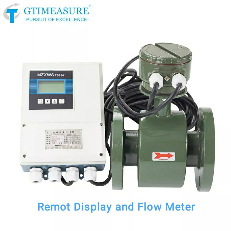 Jual Split Magnetic Flow Meter Remote Display Liquid Wastewater Sewage ...