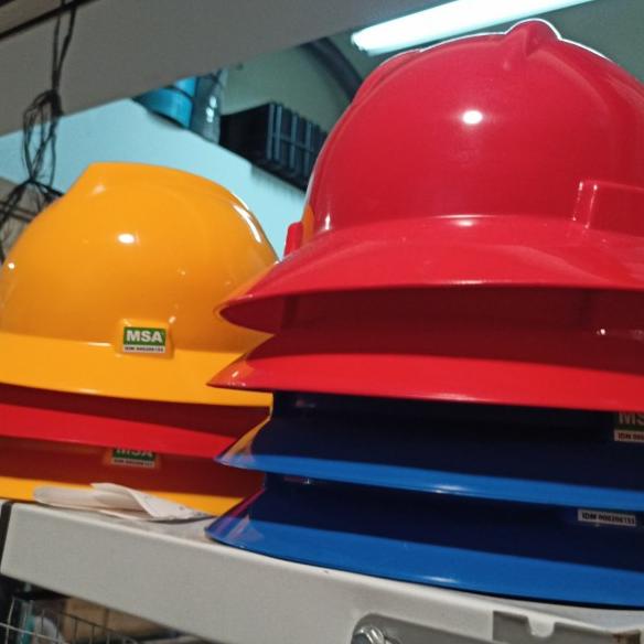 Jual Helm Safety Proyek Msa Lokal Full Brim Kuning Fastrack Putar