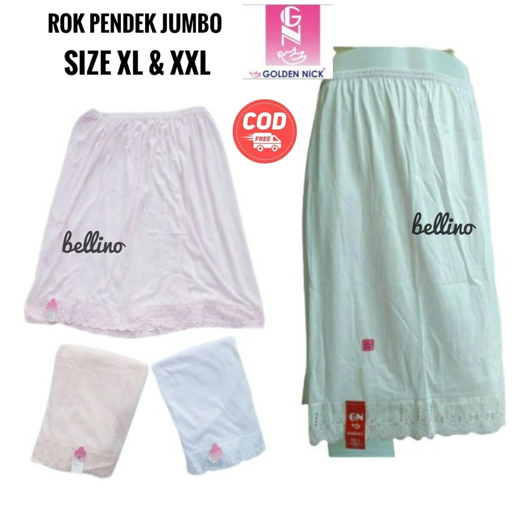 Jual Bellino - Rok Dalam Wanita Pendek Golden Nick Jumbo XL XXL Androk ...