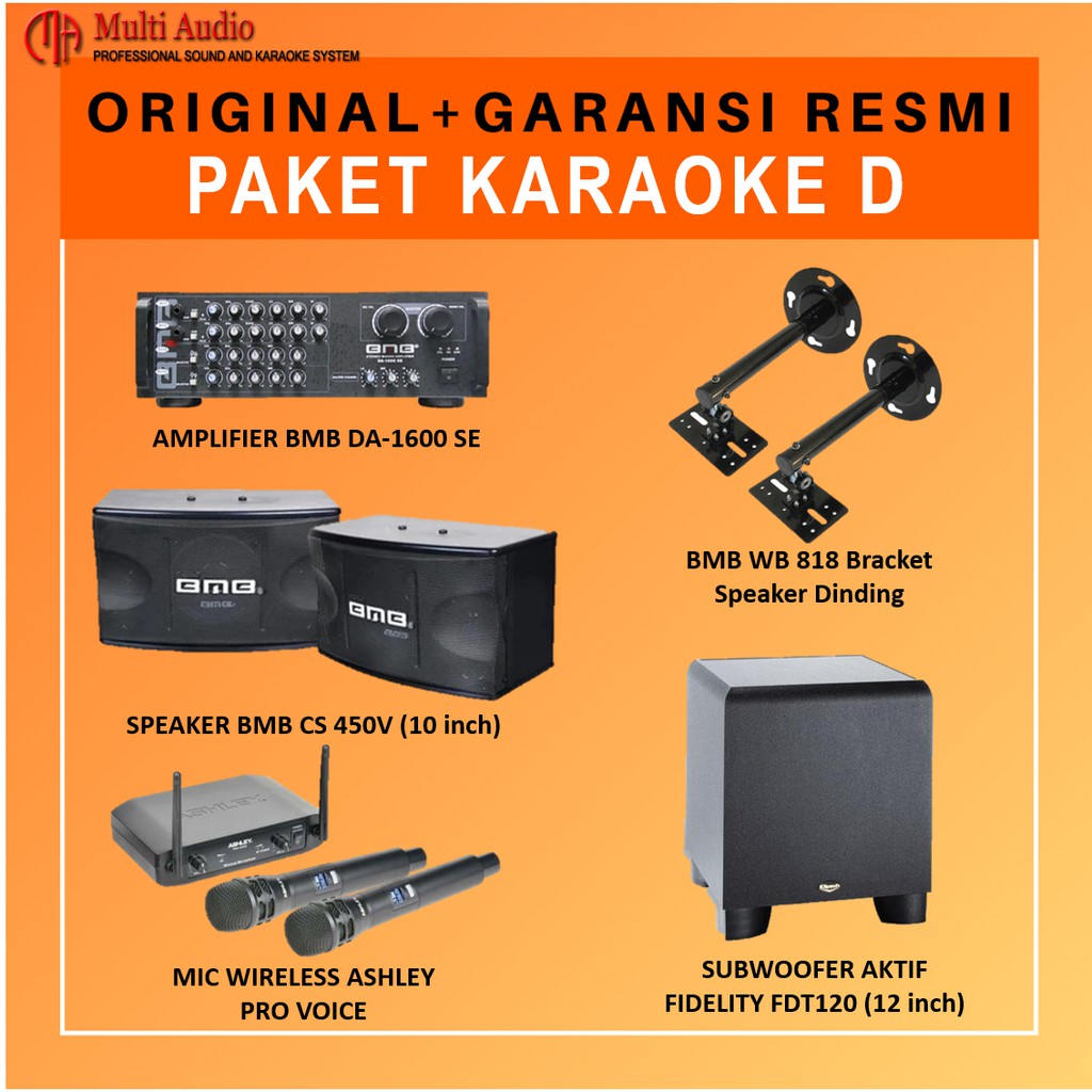 Jual Original And Garansi Resmi Paket Karaoke D Ampli Bmb Subwoofer