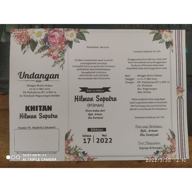 Jual Undangan Khitan 350 pcs + Plastik | Shopee Indonesia