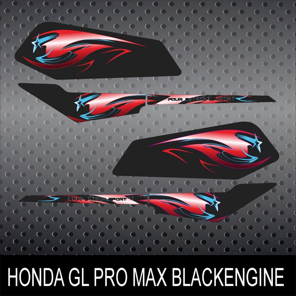 Jual STIKER STRIPINGVARIASI HONDA GL PRO MAX BLACKENGINE | Shopee Indonesia