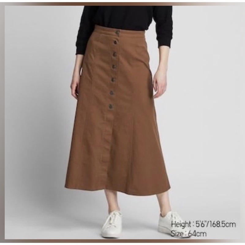 Uniqlo chino front button skirt cheap